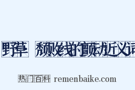 野草·颓败线的颤动近义词是什么意思的图片